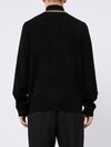 paul smith - Cardigan in lana merino nero con dettaglio righe - 3