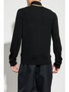 paul smith - Cardigan in lana merino nero con dettaglio righe - 4