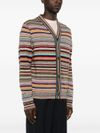 paul smith - Cardigan in misto lana a righe orizzontali multicolore - 1