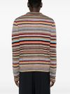 paul smith - Cardigan in misto lana a righe orizzontali multicolore - 2