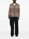 paul smith - Cardigan in misto lana a righe orizzontali multicolore - 3