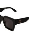 off-white - Black glasses with gold arrow logo on the side - 1