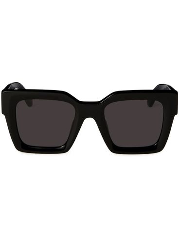 OFF-WHITE - Black glasses with gold arrow logo on the side