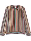 paul smith - Maglia in cashmere a righe multicolore