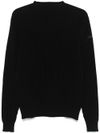 rrd roberto ricci designs - Maglione in cotone nero a coste girocollo