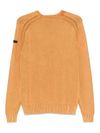 rrd roberto ricci designs - Maglione in cotone arancione girocollo con logo - 1