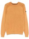 rrd roberto ricci designs - Maglione in cotone arancione girocollo con logo