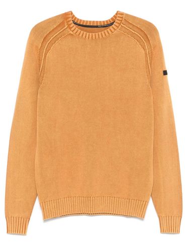 RRD ROBERTO RICCI DESIGNS - Orange crewneck cotton sweater with logo