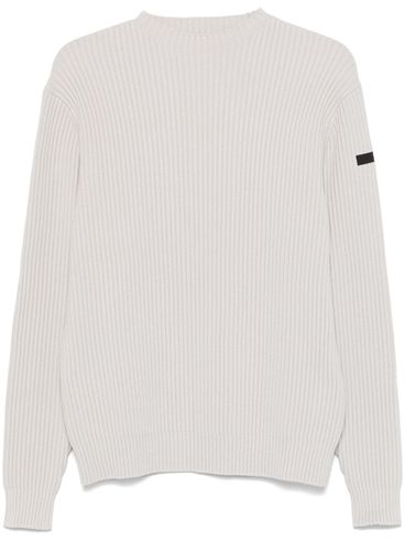 RRD ROBERTO RICCI DESIGNS - Maglione in cotone bianco a coste girocollo