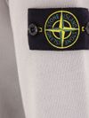 stone island - Felpa in cotone grigio con cappuccio e logo - 3