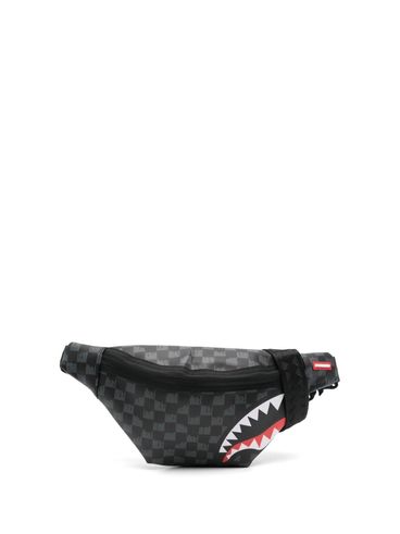 SPRAYGROUND - Checked fanny pack with mouth design