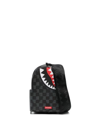 SPRAYGROUND - Small checked backpack with a mouth design