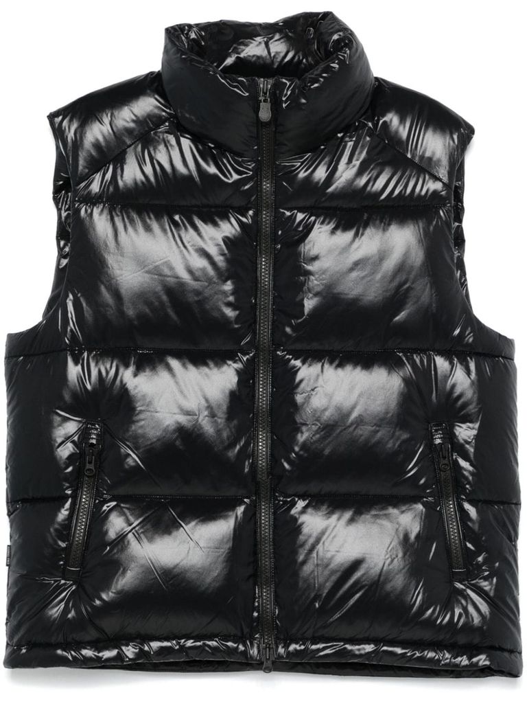 Shop Save The Duck Reversible Padded Ailantus Gilet In Black