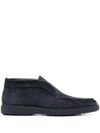 santoni - Moccasins in blue suede