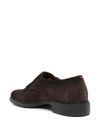 santoni - Brown suede calfskin loafers with buckles - 3