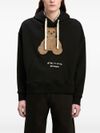 palm angels - Cotton sweatshirt with bear and hood - 3