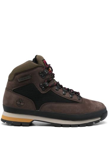 TIMBERLAND - Euro boots in brown suede calf leather with logo