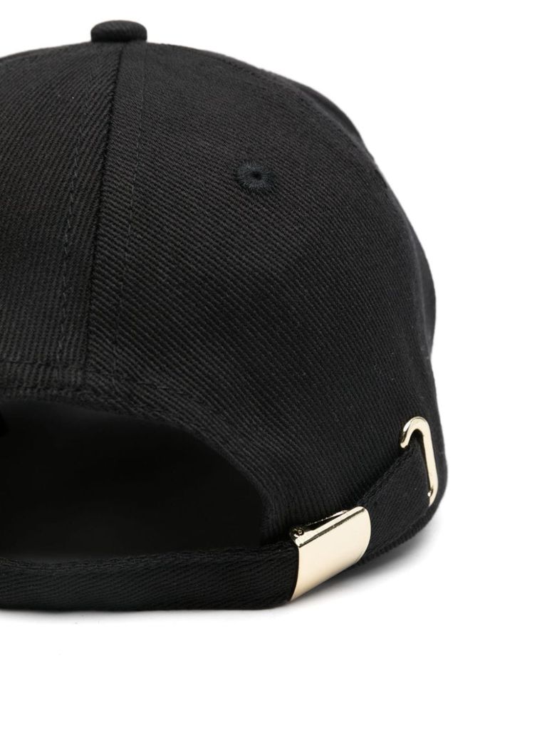 Shop Versace Jeans Couture Cotton Baseball Hat With Logo In Black