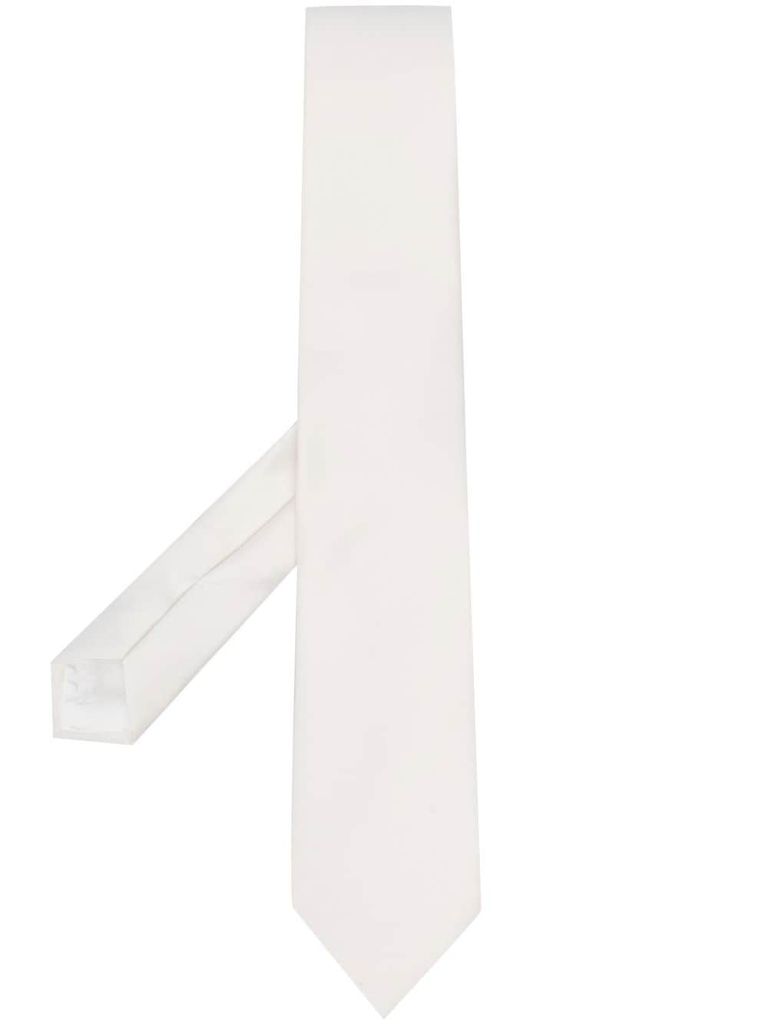 Shop Tagliatore White Pointed Tie