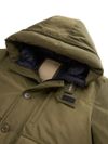 woolrich - Parka verde con ricamo logo - 5