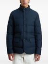 woolrich - Piumino trapuntato blu con bottoni - 3