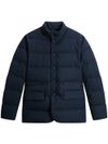 woolrich - Blue quilted down jacket with buttons