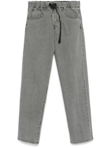 WHITE SAND - Cotton jeans with elasticated waist