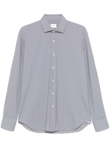 XACUS - Classic white and blue stretch shirt