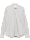 xacus - Flared grey cotton shirt