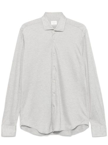 XACUS - Flared grey cotton shirt