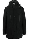 woolrich - Parka imbottito nero con tasche