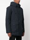 woolrich - Parka imbottito blu con tasche - 4