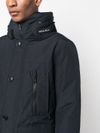 woolrich - Parka imbottito blu con tasche - 3