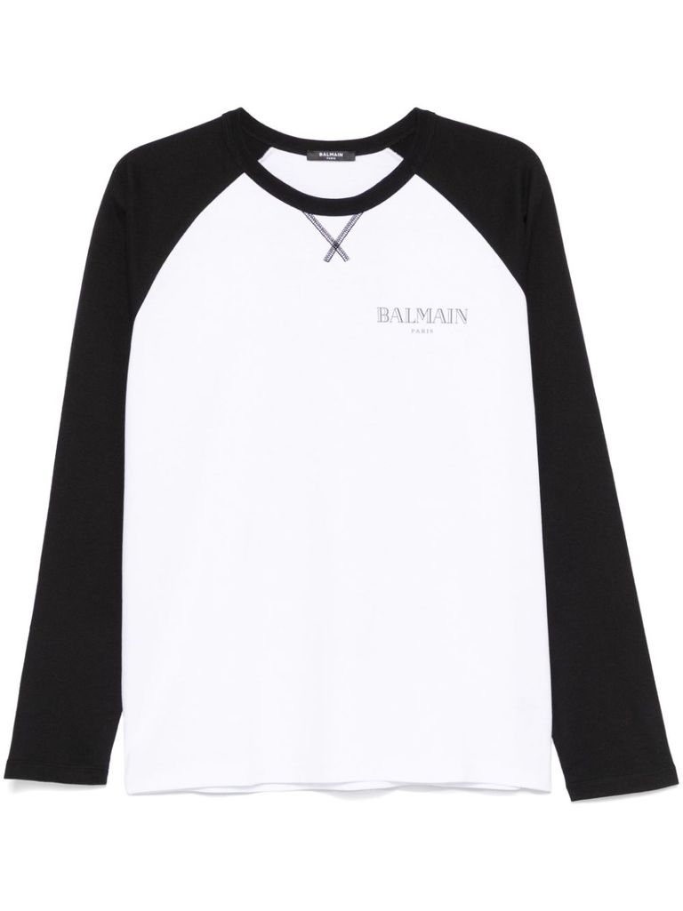 Balmain Cotton T-shirt With Logo In White