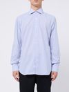 barba - White and blue cotton shirt - 2