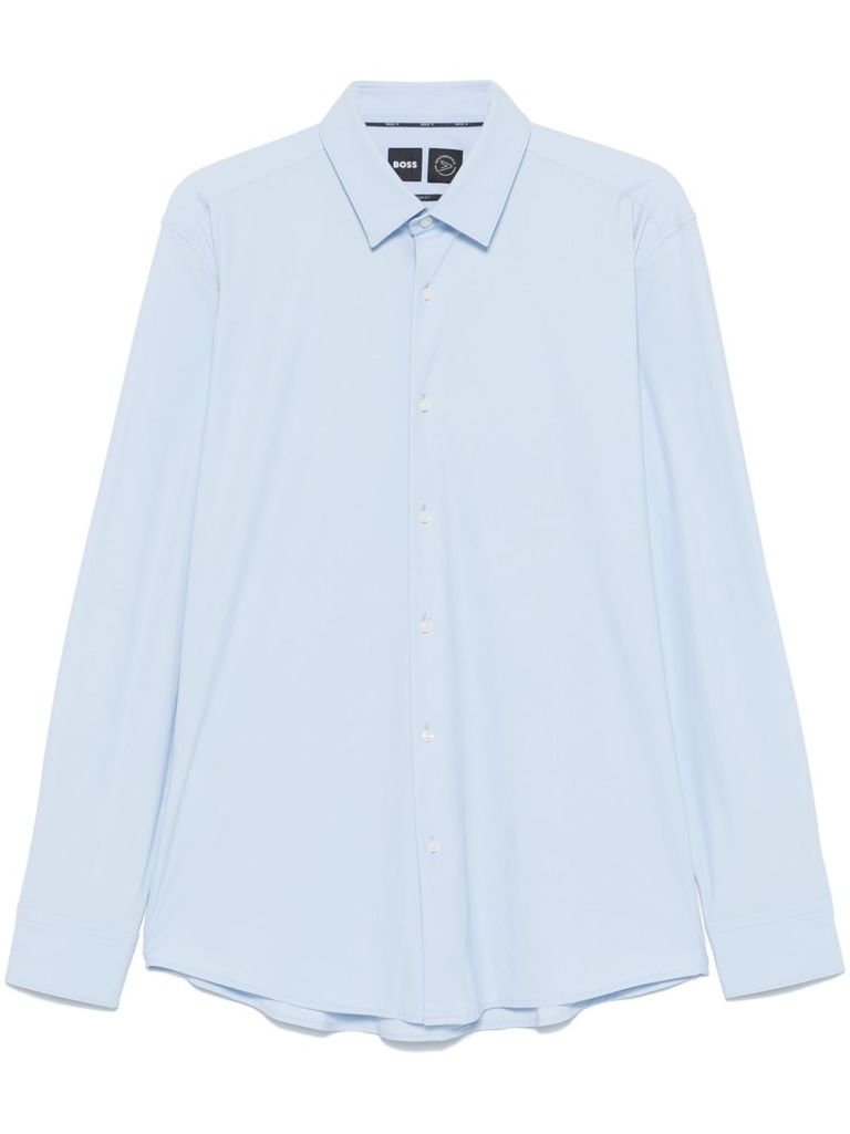 Shop Hugo Boss Flared P Hank Shirt In Blue