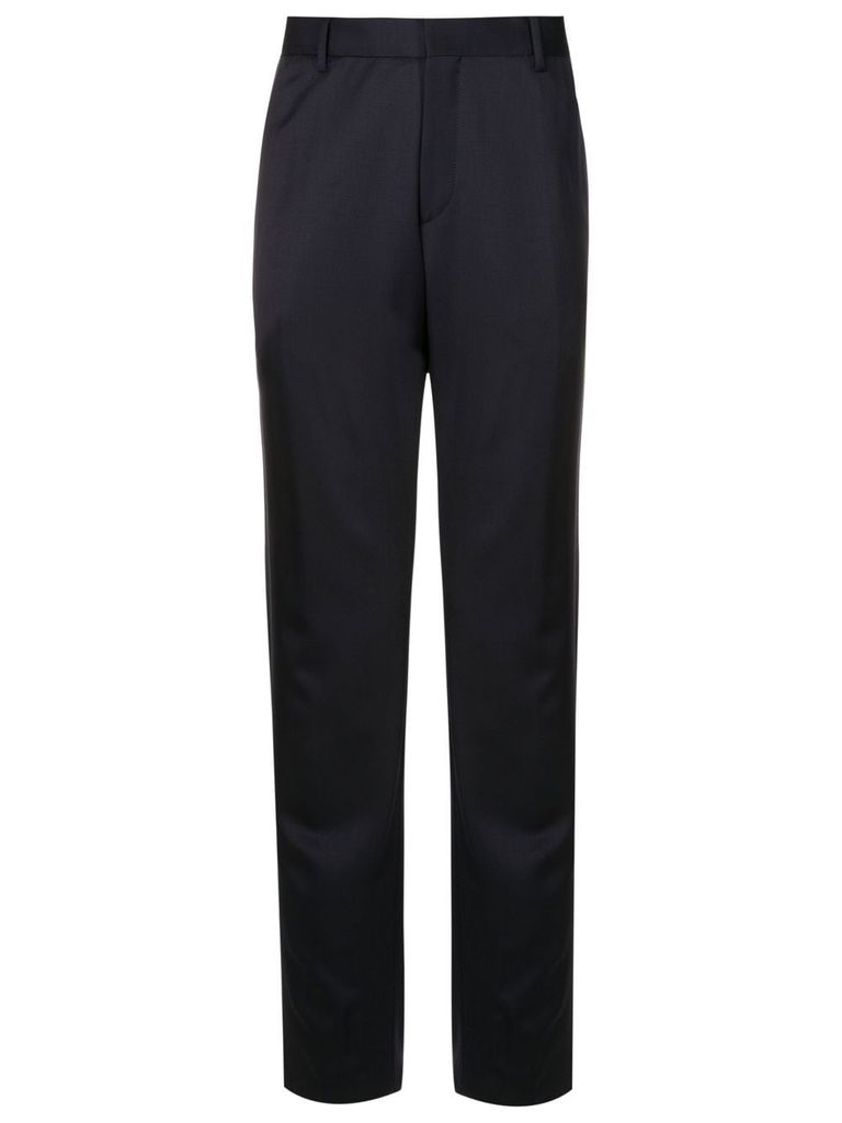 Shop Hugo Boss H-genius Slim Virgin Wool Pants In Blue