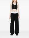 alexander wang - Pantaloni tuta in cotone a strati con logo - 4