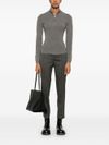 absolut cashmere - Maglione in cashmere grigio a collo alto con zip - 4