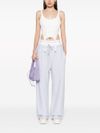 alexander wang - Pantaloni tuta in cotone a strati con logo - 4