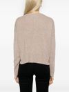 absolut cashmere - Maglione in cashmere beige con scollo a V - 1