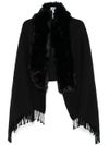 blugirl - Scarf with fur and fringes