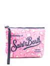 mc2 saint barth - Pink clutch with hearts and logo