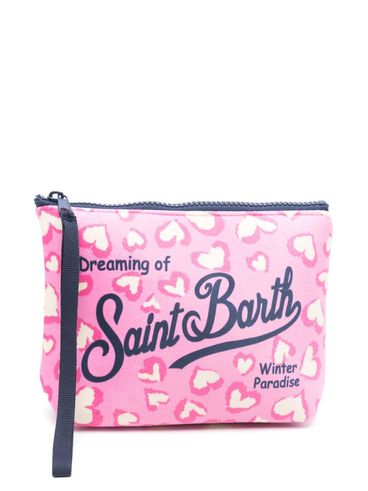 MC2 SAINT BARTH - Pink clutch with hearts and logo