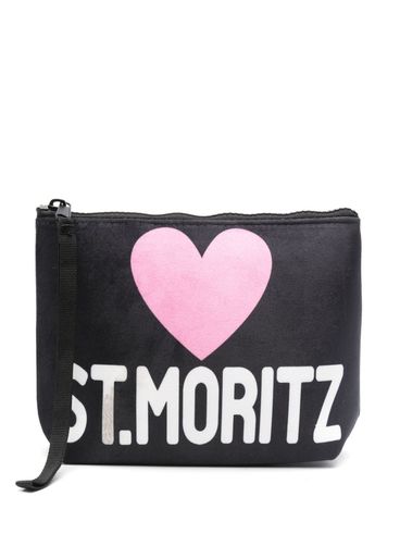 MC2 SAINT BARTH - Pochette nera St. Moritz con cuore