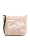 mc2 saint barth - Pochette beige effetto lana con logo