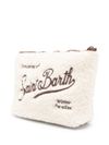 mc2 saint barth - Cream wool-effect clutch with logo - 1