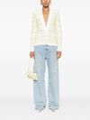 balmain - Cardigan in cotone con frange e dettagli lurex - 4