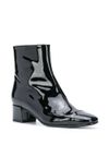 carel - Estime ankle boots in patent calf leather with heel - 1