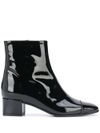 carel - Estime ankle boots in patent calf leather with heel